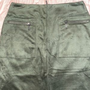 Suede Pencil Skirt